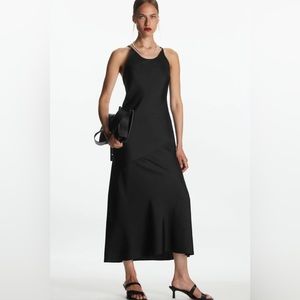 NWT COS Silk Halterneck Midi Dress